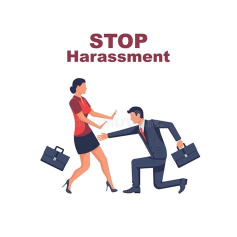 Stop Harassment Woman Sexual Harassment Stock Vector Illustration Of Boss Afraid 222044940