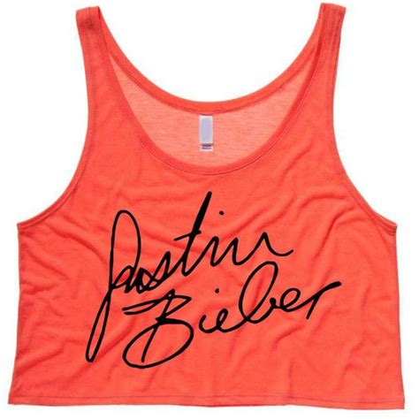 justin bieber signature cropped tank top preorder 20 liked on polyvore justin bieber