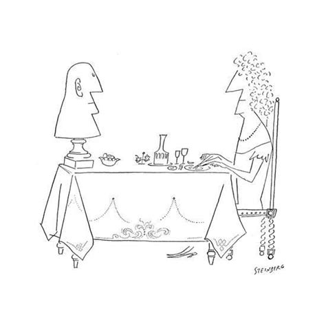 New Yorker Cartoon Premium Giclee Print Saul Steinberg