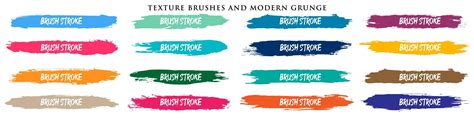 Premium Vector Collection Of Hand Drawn Abstract Colorful Paint Brush