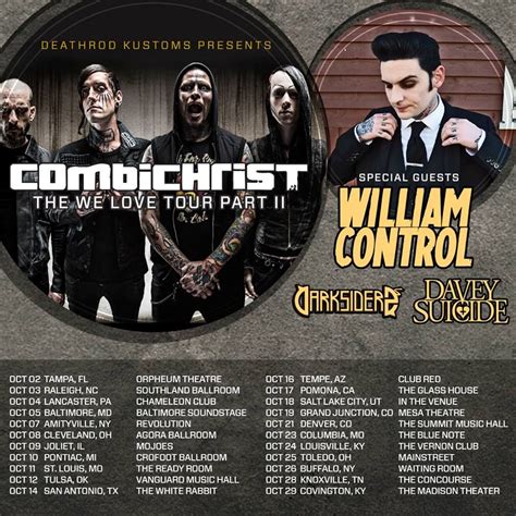 Combichrist Announce The We Love Tour Digital Tour Bus Tours