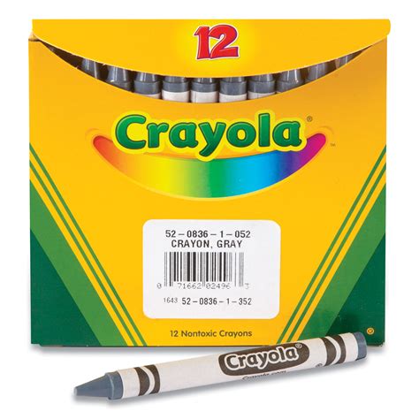 Crayola® Bulkl Crayons Gray 12box Monterey Sanitary Supply Inc