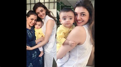 Actress Kajal And Her Sister Nisha Aggarwal With Son Ishaan Latest Photos Youtube