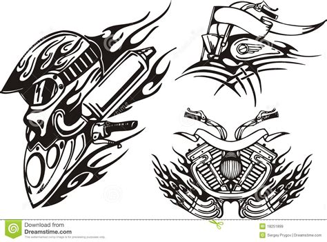 11 Tribal Vector Graphics Bike Images Free Motorcycle Vector Clip Art