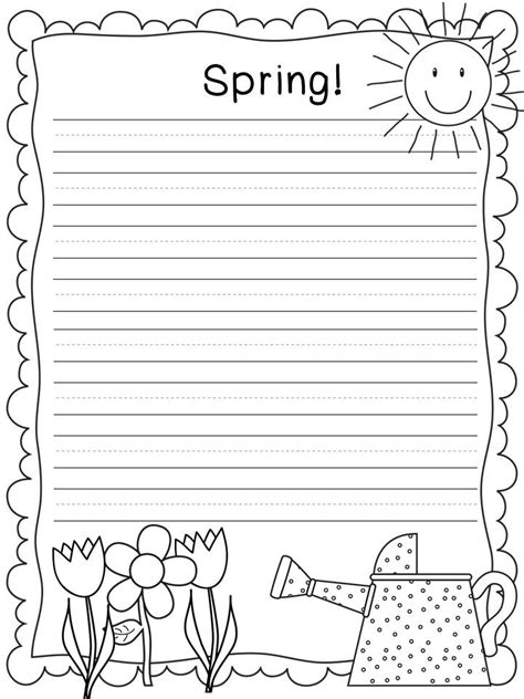 Spring Writing Paper Free Printable