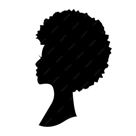 Illustration Vectorielle Dune Femme Noire Avec Une Silhouette De