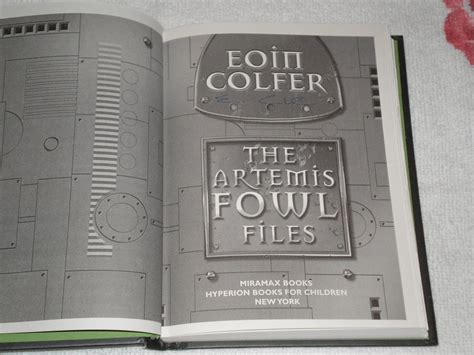 The Artemis Fowl Files Signed By Colfer Eoin Fine Hardcover 2004