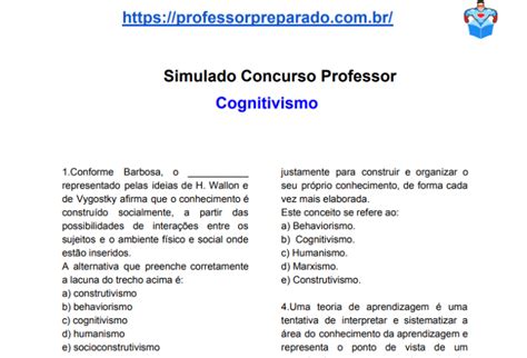 Provas em PDF para Concurso de Professores Simulados e Questões