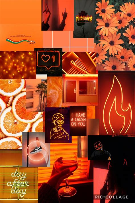 Orange Collage🧡 Orange Wallpaper Aesthetic Iphone Wallpaper