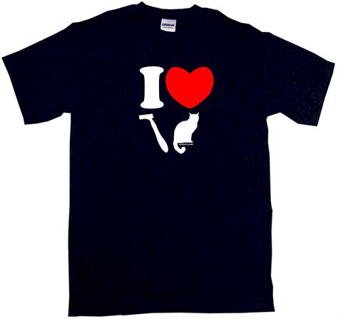 I Love Pussy Shirt 33825 Heart Love Shaved Pussy Cat