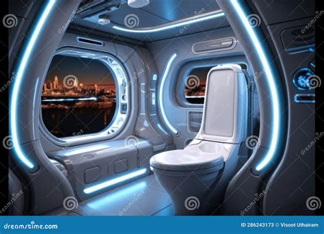 Space Toilet Of The Future Sci Fi Spaceship Toilet Futuristic Concept