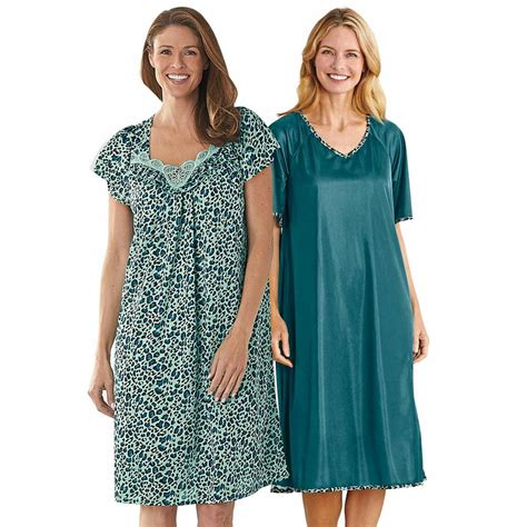 2 Pack Tricot Nightgowns By Cozee Corner