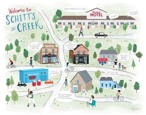 Schitts Creek Town Illustrated Map Etsy