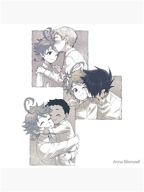 Ray Emma And Norman Cute The Promised Neverland Poster For Sale By
