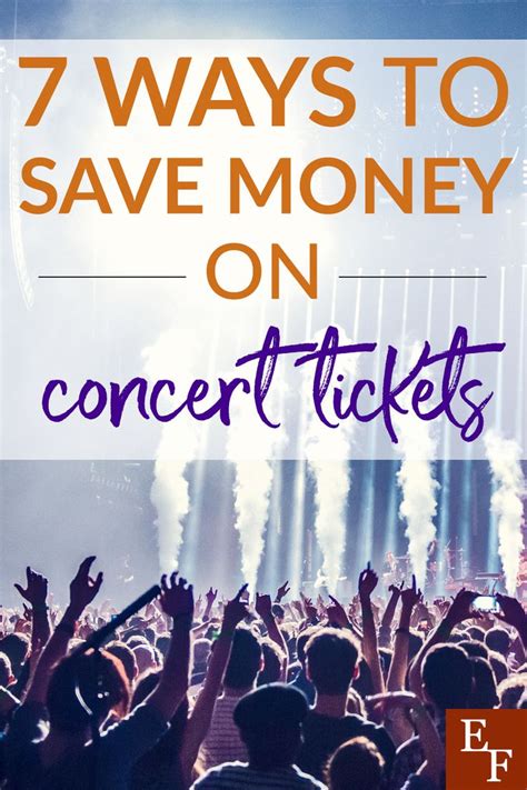 The Words 7 Ways To Save Money On Concert Tickets Are In Front Of A Crowd