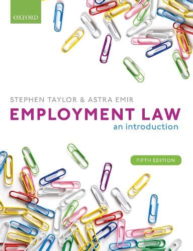 Employment Law By Stephen Taylor Astra Emir Waterstones
