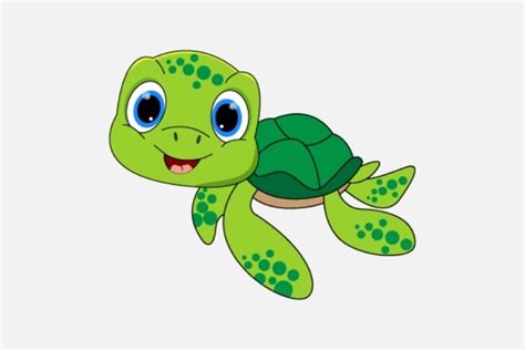 Cute Turtle Cartoon 749463 Illustrations Design Bundles