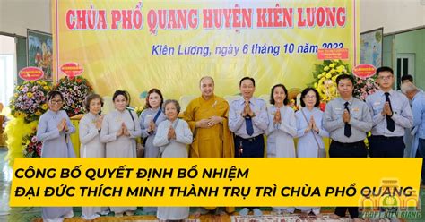 Công bố Quyết định bổ nhiệm Đại đức Thích Minh Thành trụ trì chùa Phổ