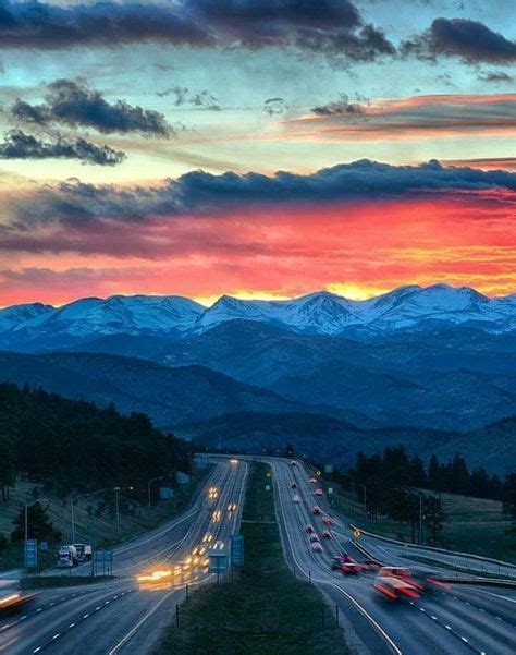 Picture Of I 70 Near Genesee Colorado Colorado Photography Sunset