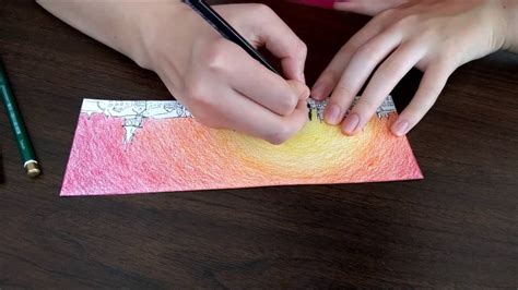 How To Draw A Sunrise With Colored Pencils Easy Learn How To Draw A
