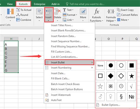 How To Create Bulleted List In A Cell Or Multiple Cells In Excel