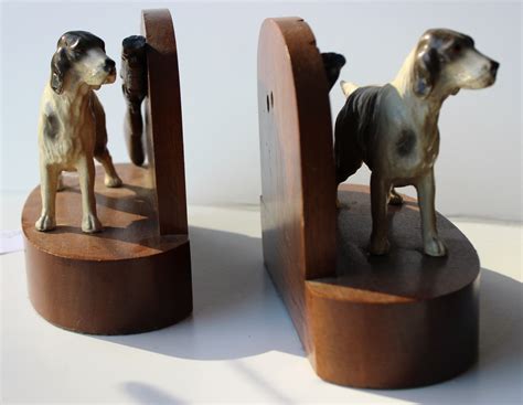 Vintage Hunting Dogs Book Ends At Ditmas Vintage At Randbs Mane Shop