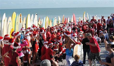 cocoa beach event hopes to attract 1 000 surfing santas this christmas eve the inertia