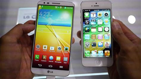 Lg G2 Vs Apple Iphone 5 First Look Youtube