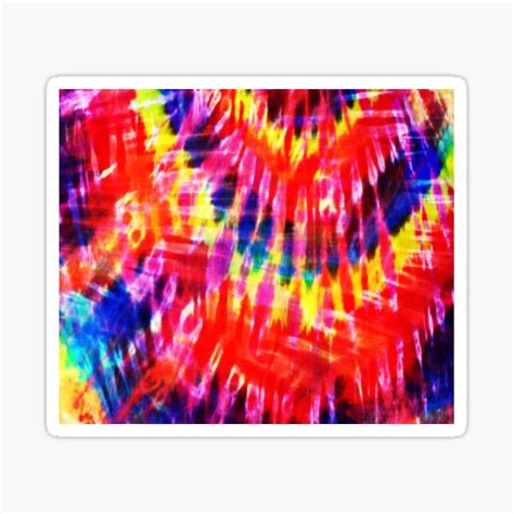 Trippy Rainbow Tie Dye Mask Sticker For Sale By Sassyclassyme Redbubble