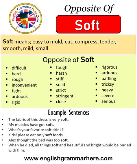 Opposite Of Soft, Antonyms of Soft, Meaning and Example Sentences ...