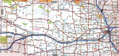 Printable Map Of Nebraska And Travel Information Download Free