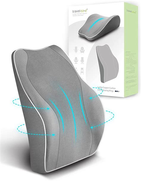Ergonomic Lumbar Support Cushion Travel Ease Memory Foam Back Support