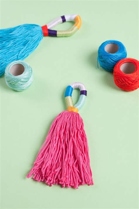 Multi Colored Yarn Tassels Yes We Made This Create Tassels Diy