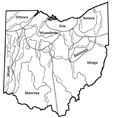 Ohio Indian Tribes Map Map Of Usa With Rivers