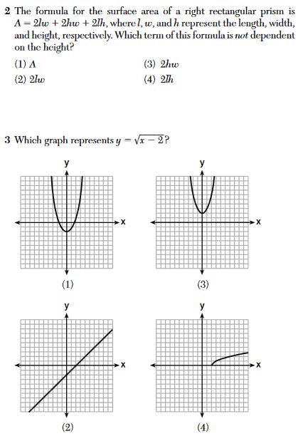 Maybe you would like to learn more about one of these? Information About the Algebra Regents - Format & Preparing