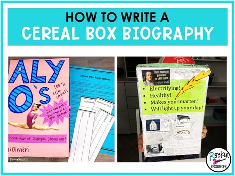 How To Write A Cereal Box Biography Rockin Resources