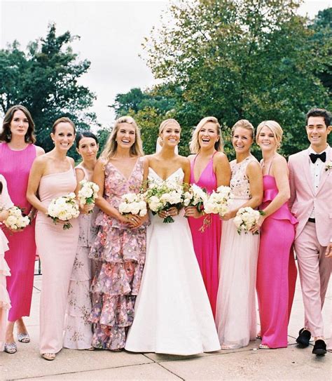 Pink Wedding Pink Wedding Inspiration Pink Bridesmaid Dresses