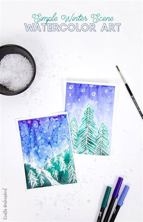 Even if you're not experienced, we've got simple crafts that will look like you fussed for days. Watercolor Tutorial: Simple Winter Watercolor Art- Consumer Crafts