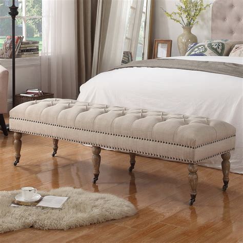Alton Furniture Berta Upholstered Ottoman Bedroom Bench Multiple Colors