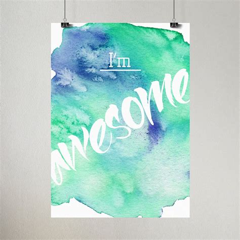 Im Awesome Print Motivational Poster Art Print Wall Etsy