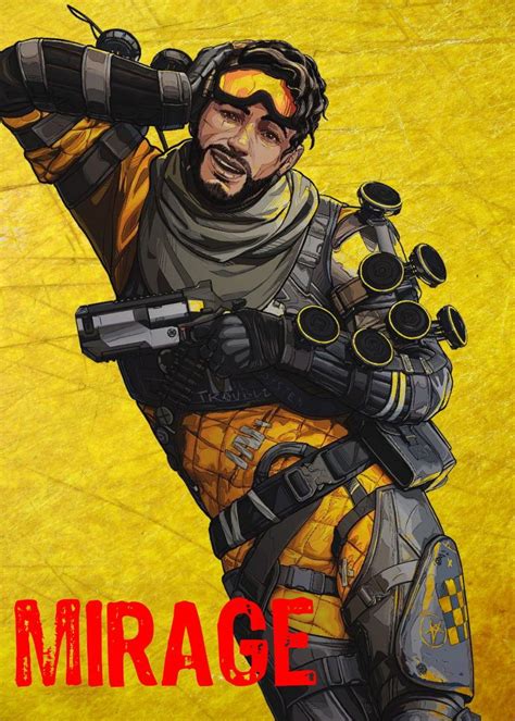 Mirage Apex Legends Character Poster Displate Poster By Scar Design