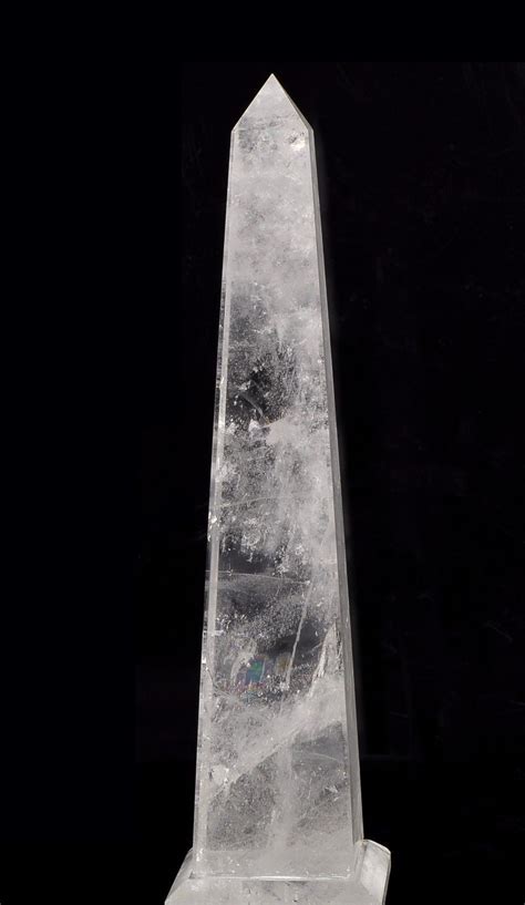 Natural Rock Crystal Quartz Obelisks Pair 15 Healing Point High Clari