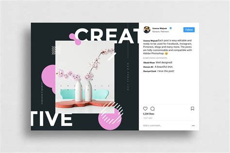 Instagram And Facebook Posts On Behance