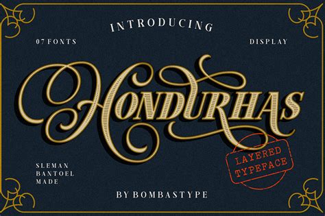 Hondurhas Layered Script Font Free Download Free Script Fonts
