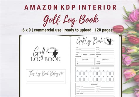 Golf Log Book Kdp Interior Graphic By Allaboutkdp · Creative Fabrica