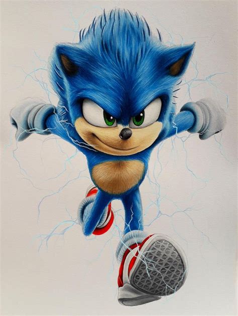 Print Of Sonic Drawing 2020 Etsy Hedgehog Drawing Hedgehog Art Sonic