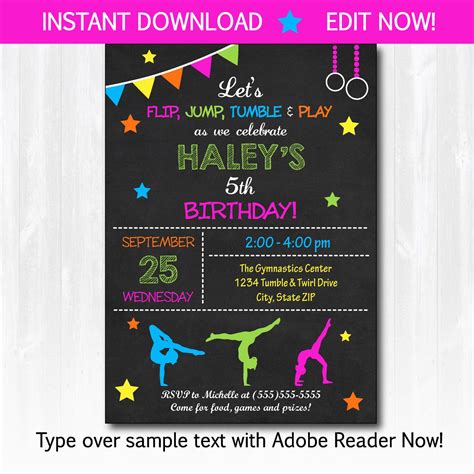 My Gymnastics Meet Scoresfav Event Invitations