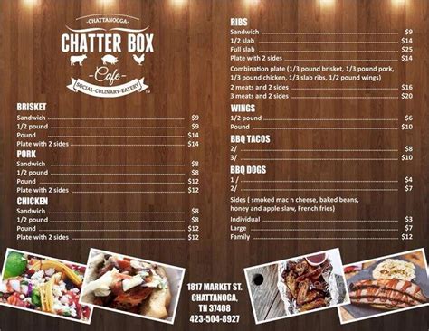 Menu Of Chatter Box Cafe In Bradley IL 60915