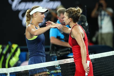 Caroline Wozniacki And Simona Halep Womens Final Australian Open