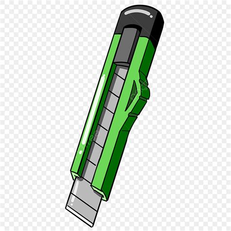 Utility Knife Clipart Vector Green Utility Knife Illustration Green